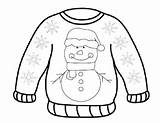 Sweater Coloring Ugly Pages Preview sketch template