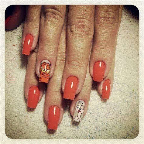 garfield  arlene nails nail art nail designs