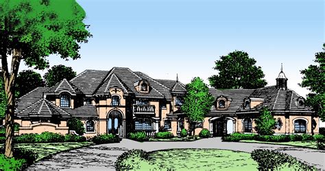 impressive french country estate home cl architectural designs house plans