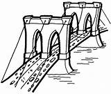Ponte Bridge Puente Colorare Construcciones Ausmalen Disegni Ausmalbilder Bruecken Malvorlagen Monumentos sketch template