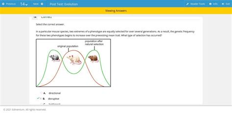 in a particular mouse species two extremes of a phenotype are equally