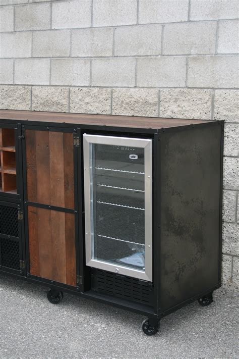 combine  industrial furniture refrigerator liquor cabinet