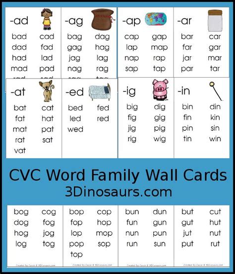 word family lists