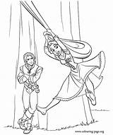 Coloring Flynn Rapunzel Rider Tangled Pages Colouring Her sketch template
