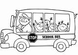 Bus School Coloring Happy Children Pages Printable Categories sketch template