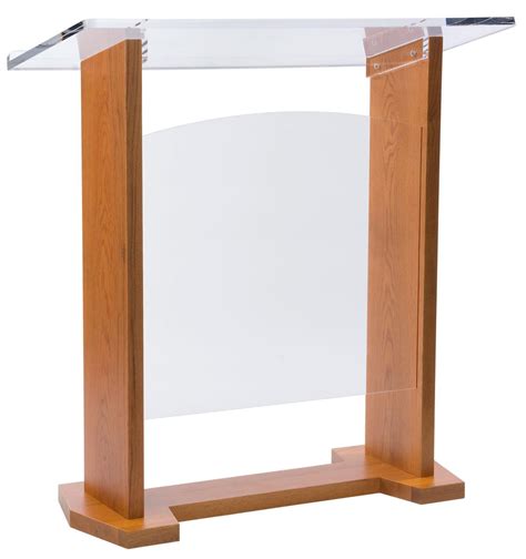 wide church podium solid oak base sides
