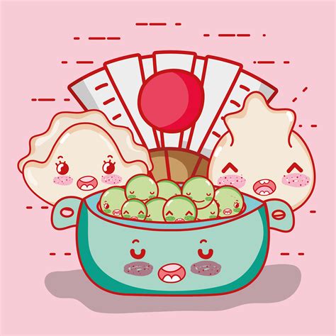 japanese food cute kawaii cartoon  vector art  vecteezy