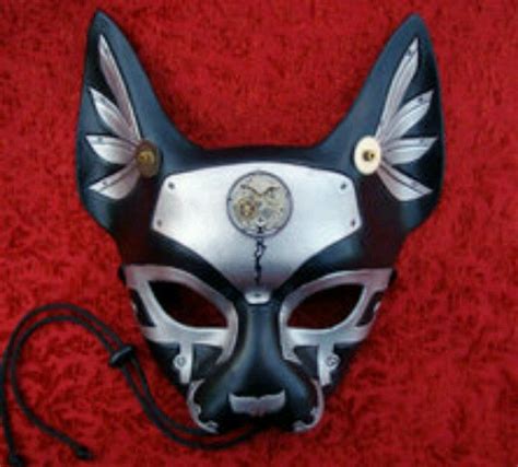 Bastet Mask Kitsune Mask Cat Masquerade Mask Leather Mask