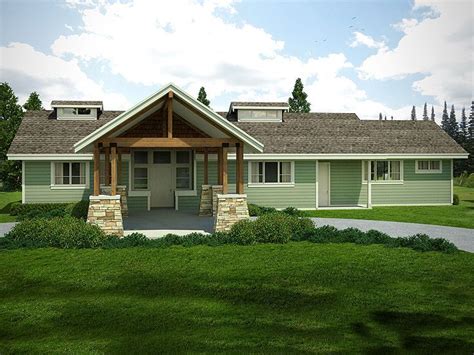 empty nester house plan  guest suite craftsman style