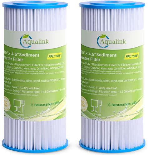Aqualink 10 X 4 5 Whole House Pleated Sediment Filter For