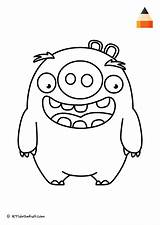 Coloring Pages Angry Birds Pig Draw Letsdrawkids Pigs Bird Characters Color sketch template