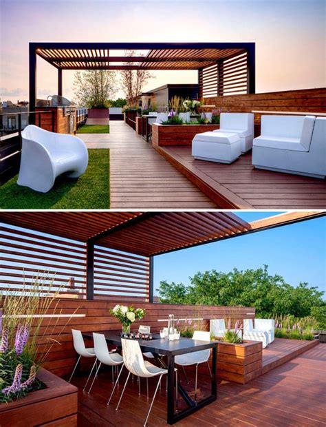 modern rooftop deck  lounge dining plan homemydesign