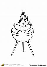 Barbecue Pique Nique Saucisses Saucisse sketch template