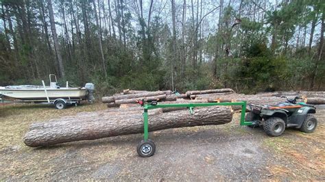 homemade log hauling trailer youtube
