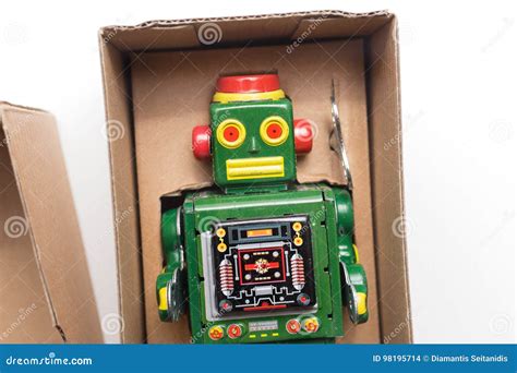 robot  box stock photo image  style futuristic