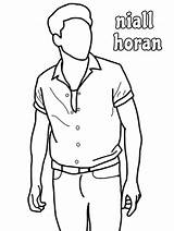 Horan Niall Colouring Outline Trajes sketch template