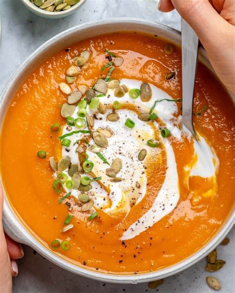 easy roasted pumpkin soup recipe healthy fitness meals