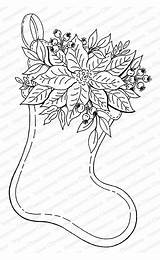 Impression Poinsettia Tara Mounted Cling Caldwell Stocking Obsession Stamp Rubber sketch template