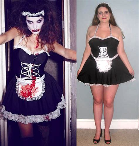we tried costumes to see whether to go as sexy or scary for halloween