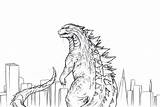 Godzilla Coloring Ausmalbild Monstro Monstre Raskrasil sketch template