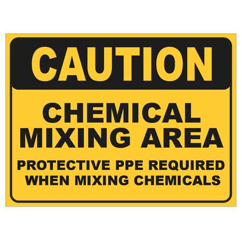chemical mixing area protective ppe required buy  discount safety signs australia
