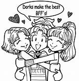 Dork Diaries Coloring Bff Pages Cute Friend Nikki Print Friends Colouring Book Characters Printable Books Dorks Diary Sheets Quotes Why sketch template