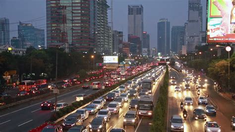 Jakarta Indonesia July 24 2015 Heavy Traffic Moves