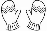 Coloring Winter Hat Clip Library Clipart Mitten sketch template