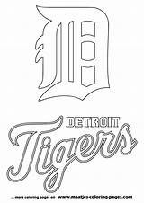 Detroit Tigers Coloring Pages Logo Mlb Baseball Dodgers Template sketch template