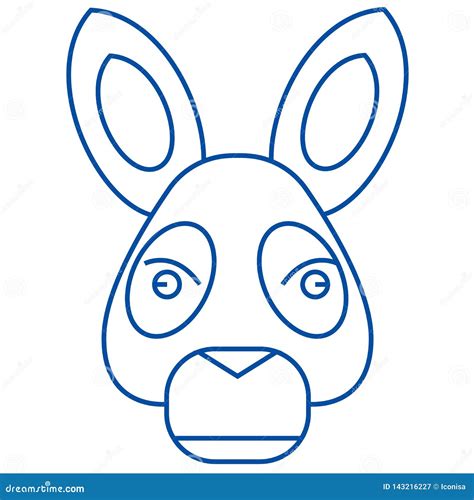 donkey head  icon concept donkey head flat vector symbol sign
