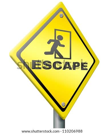 escape route exit sign  icon stock photo  shutterstock