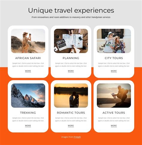 vacation packages website design