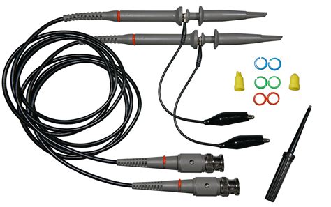 sets oscilloscope probe mhz    hp tektronix  gray