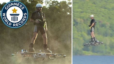 este vuelo en patinete volador tipo regreso al futuro hace record guinness