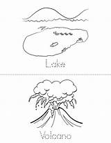 Landforms Coloring Pages Template sketch template
