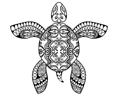 turtle mandala pages coloring pages