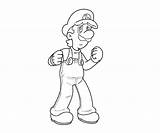 Luigi Fireball Coloringhome sketch template