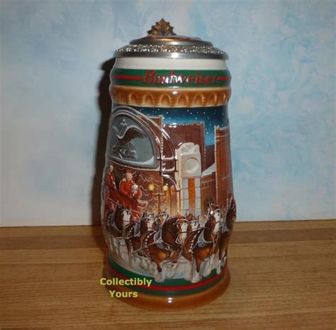 Anheuser Busch 1997 Budweiser Holiday Stein Home For The
