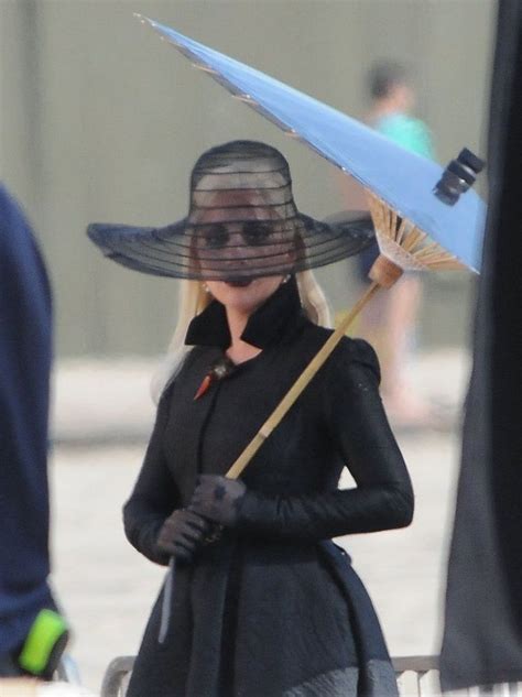 lady gaga is slaying on the american horror story set obviously lady