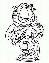 Garfield Kolorowanki Druku Dzieci sketch template