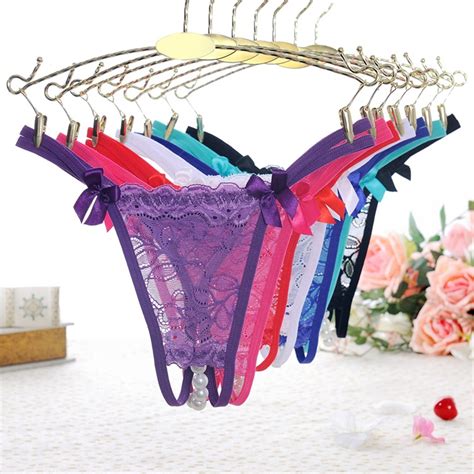 Hot Sexy Trendy Hallow Out Lace Panties Comfortable Beading Knickers