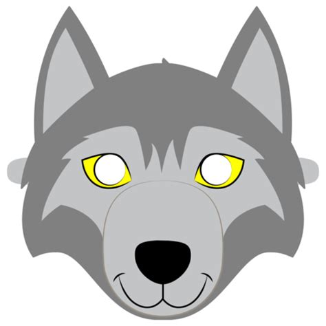 wolf mask template  printable papercraft templates