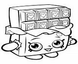 Cartoon Coloring Pages Cheeky Shopkins Chocolate sketch template