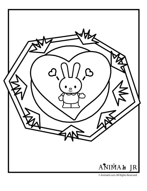 bunny valentine coloring page woo jr kids activities childrens