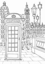 London Coloring Pages Waves Color Adult Colouring Para Europe Colorir England Book Ausmalbilder Drawing Charming Books Printable Kids Booth Phone sketch template