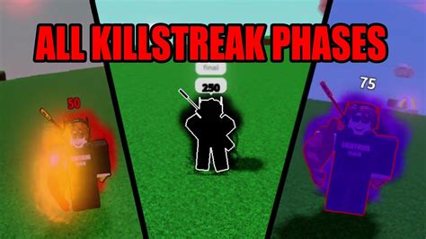 killstreak phases  slap battles roblox youtube