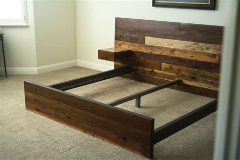 distressed wood bed frame reclaimed wood bed reclaimed