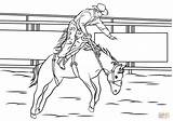 Rodeo Bucking Bronco Sella Disegno Bronc sketch template
