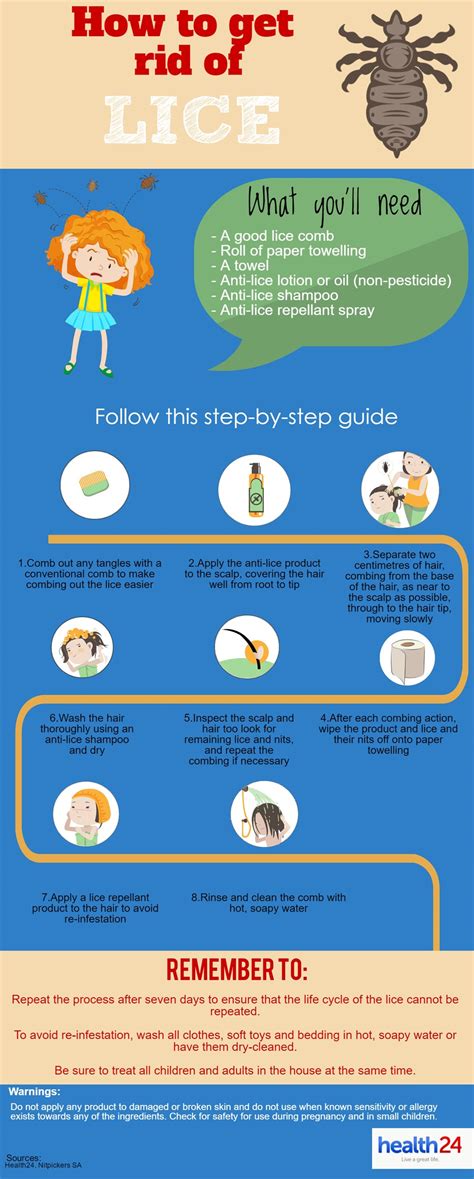 simple steps   rid  lice health
