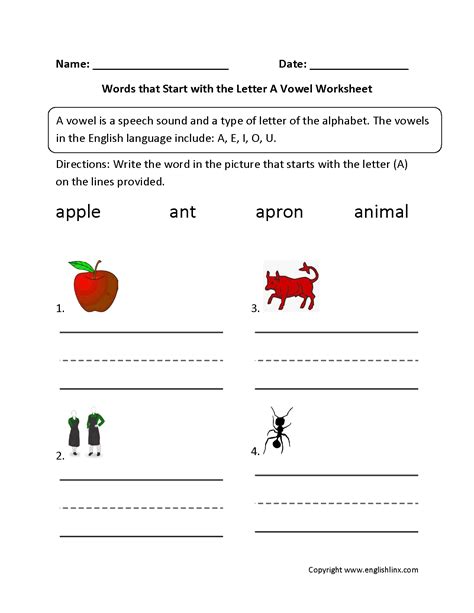 phonics worksheets vowel worksheets